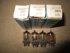 (4) NOS Testing (3) are NIB Western Electric 396A Ham Radio Audio Tubes