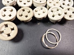 Vintage 4 Pin Ceramic Tube Coil Socket Lot Used