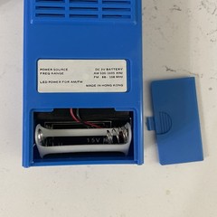Vintage Pocket Am/FM Radio with Foam Headphones Blue New Old Stock