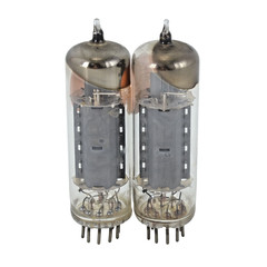 Pair Vintage Brimar England 7189 Vacuum Tubes TV-7 Tested Strong 52 & 56 EL84