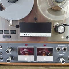 TEAC A-4010S Reel to Reel Tape Deck w/ AR-40S Amplifier Wood Case Vintage