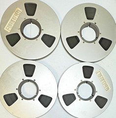 Ampex 766 10.5″ Aluminum Tape Reels Lot of 4 Military Flight Test China Lake
