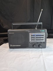 Sony TV Sound AM/FM/TV/Weather Radio Model ICF-34 Portable Works Perfect..