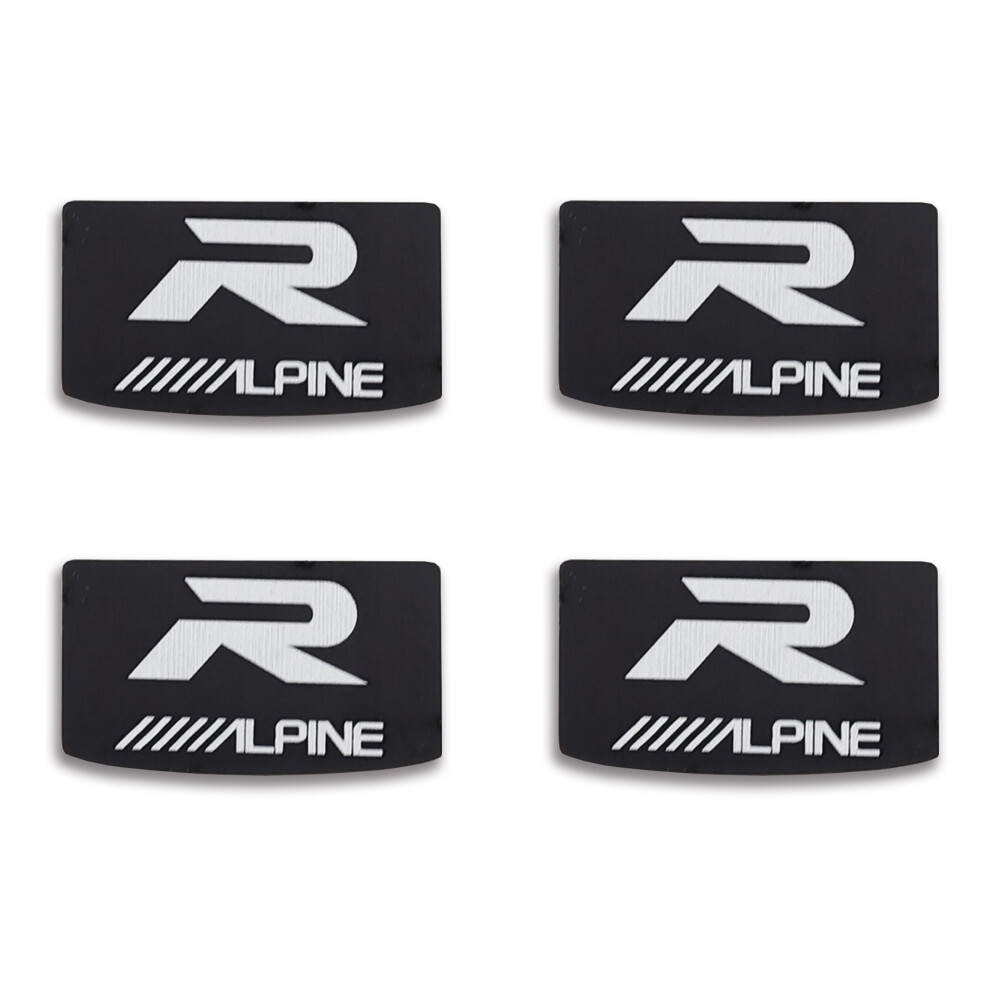 Alpine Car Audio Speaker logo Badge Custom Made Aluminum 32mm(1.26″)X18mm(0.7″)