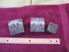 (2) SMALL TRANFORMERS + (1) CAPACITOR WESTERN ELECTRIC ERA UNKNOWN MAKER