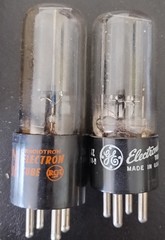 No. 80 rectifier tubes 2 pcs NOS tested GE RCA brand both by RCA