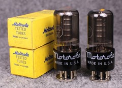(2) MATCHED NOS/NIB GE 6V6GT SELECTED Low Noise Tubes ~Smoked Glass TEST STRONG!