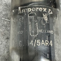 1958 AMPEREX BUGLE BOY 5AR4 GZ34 f31 x8D TUBE TV/7 AMPLITREX TESTED