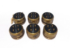 5935-00-376-9334 4-Pin Electrical Receptacle Connector (Lot of 6pcs)