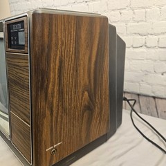 Vintage 1983 Zenith Space Command Chromatic CRT TV SZ1385W Woodgrain Retro Gamin