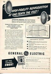 Vintage GE 1203 FULL RANGE ALNICO SPEAKER FROM THE 1950’S 8 OHMS