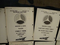 Vtg. Zenith Space Command TV Remote Control – Service Manuals & 3 Ring Binder