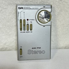VTG Sears AM/FM Stereo Pocket Radio Analog Tuning w/ headphones Tested WORKS