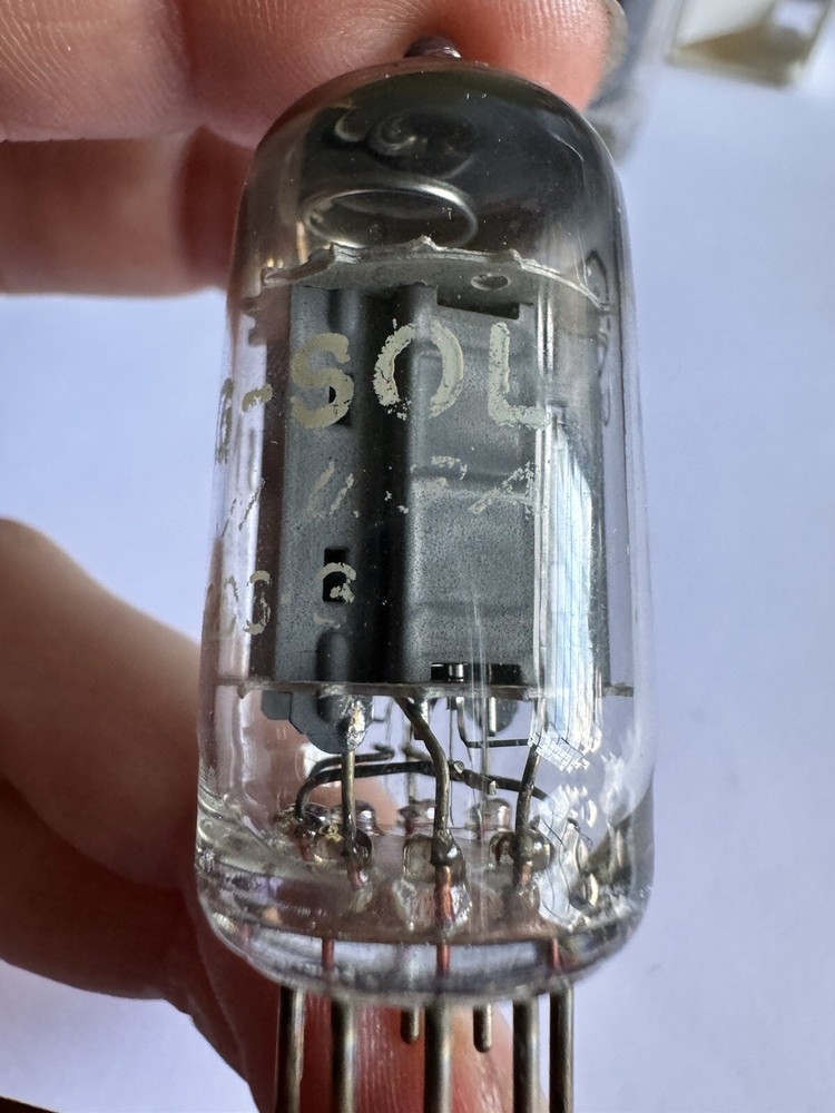 1952 Tung-sol 12AU7 Tiny O Getter NOS Long Gray Plate Amplifier Tube