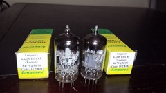 ⭐️MATCHED PAIR TEST NOS AMPEREX BUGLE BOY 6aq8 ECC85 1U2 67K FOIL D GETTER Tube
