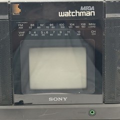 VTG Sony Mega Watchman TV AM FM Radio Cassette FD-555 TESTED WORKS GREAT-S