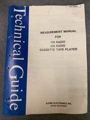 Alpine ATG-104001 Technical Guide [Original – Measurement Manual AM/FM/Cassette]