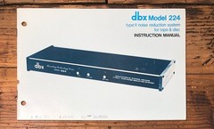 DBX Model 224 Noise Reduction Owners / User Manual *Original*
