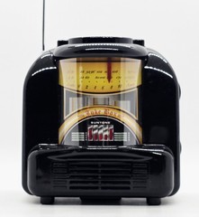Vintage Suntone RR5900 AM/FM Jukebox Radio Desktop Novelty Black Tested Works