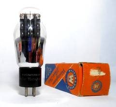 6A3 Tube Westinghouse Black Plates Hanging Filament USED- Test 103% NOS (6V 2A3)