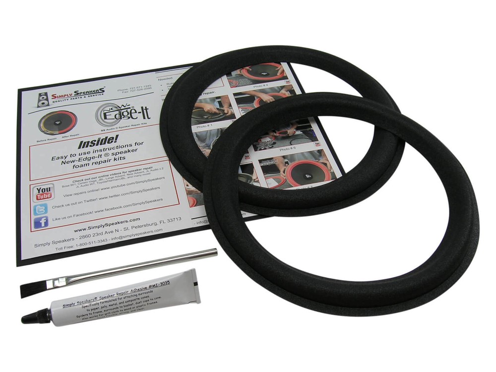 Genesis 2, 3, 4, 33, 110, 210, 44 10″ Foam Speaker Repair Kit FSK-1028 (PAIR)