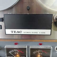 TEAC A-4010S Reel to Reel Tape Deck w/ AR-40S Amplifier Wood Case Vintage