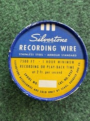 Vintage SILVERTONE Recording Wire Spool Sears Roebuck Original No. 6757