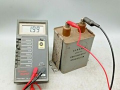 1 SANGAMO CAPACITOR 2 MFD / 3000 VDC TESTS GOOD