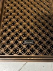 VTG 1970’s Panasonic Wood Lattice Grill Bookshelf Speakers Un Tested 18×12