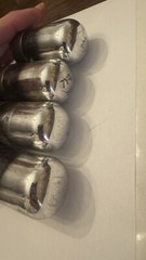 4- NOS 7Y4 Full-Wave Rectifier Vacuum Tubes LOKTAL Chrome Domes Black Plate