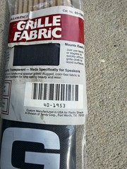 REALISTIC (Radio Shack) Speaker Grille Fabric. NOS, Charcoal, #40-1953 32″ x 36″