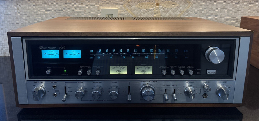 Sansui 9090 AM/FM Stereo Receiver 110 WPC Open Box Perfect Working Condition