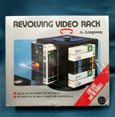 New VTG NOS Longway Revolving Video Rack for VHS + Betamax Tapes #108 Hong Kong