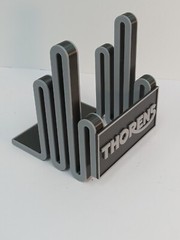 Thorens Now Playing Record Display Stand – Upgraded Black & Silver