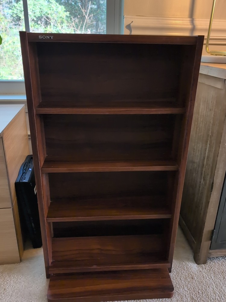 Sony Beta-Max Tape Shelf Rare Vintage Wood. Great Condition.