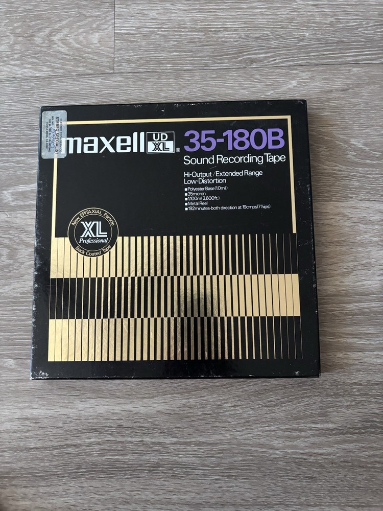 Maxell UD-XL Professional 35-180B Sound Recording Tape 10.5” NAB Hub METAL Reel