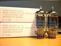NOS NIB Philips JAN 5814A Matched Pair (2) Preamp Tubes Case Fresh = 12AU7 ECC82