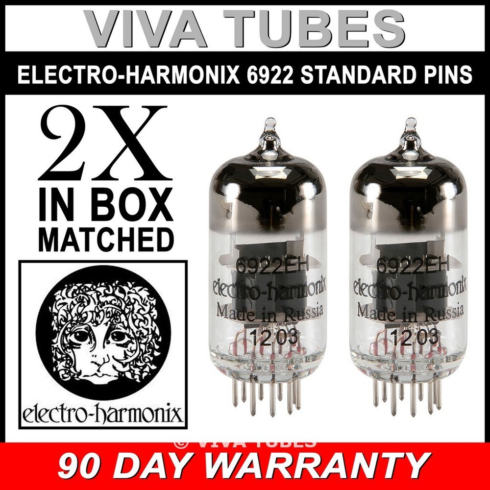 Brand New Matched Pair (2) Electro-Harmonix 6922 (6DJ8) Vacuum Tubes