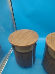 Vintage Pair Zenith Circle of Sound Speakers Mid Century Modern Omnidirectional