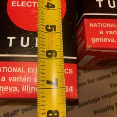 National Electronic Tubes Matched Pair Rectifiers NL-5558/FG32 7522 Vintage Rare
