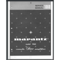 Marantz Model 1060 Console Stereo Service manual 22 pages comb bound gloss cover
