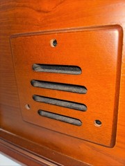 Crosley CR32CD Cathedral Tabletop AM/FM Radio CD Player Wood