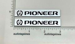 Pioneer Speaker Badge Logo -Custom Made Incised Silver 3 inch 3D PAIR