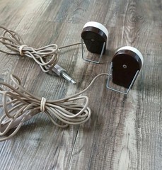 2 Vintage retro Layfayette Radio mini micro 2.25″ speakers pair 1/4″ RARE Japan