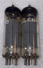 Matched Pair Amperex Motorola 6BQ5 EL84 D-Getter Vacuum Tubes TV7 Strong RX3
