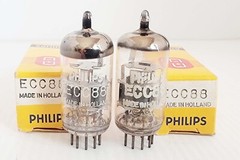 New Old Stock Matched Pair Philips ECC88 (6DJ8 6922) Tubes – Made in Holland
