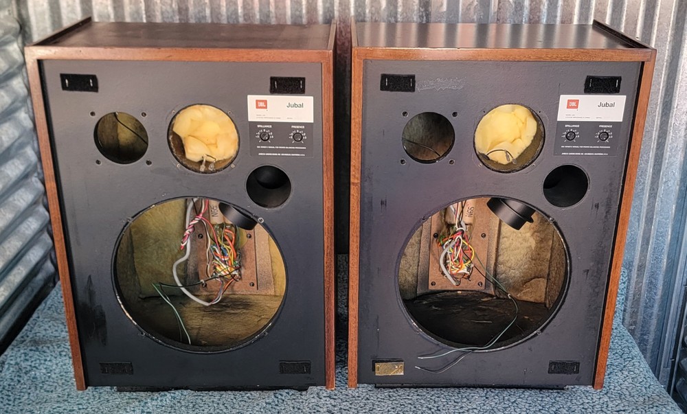 jbl l65 jubal Vintage speakers Very Nice Empty Cabinets With Crossovers 1 Serial