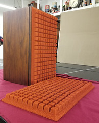 Burnt Orange ‘Sculptured Air’ Foam Grill Inserts..JBL L-100 Century Speakers