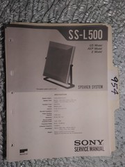 Sony ss-L500 service manual original repair book stereo speaker system 4 pages