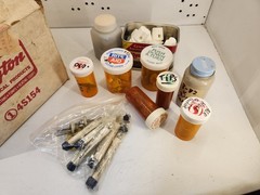 Vintage Misc Radio Parts Lot Tuning Capacitors, Resistors, Soldering Tips, Etc.